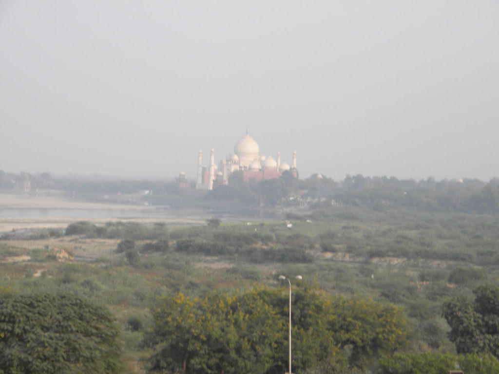 Taj Mahal visto do Forte de Agra