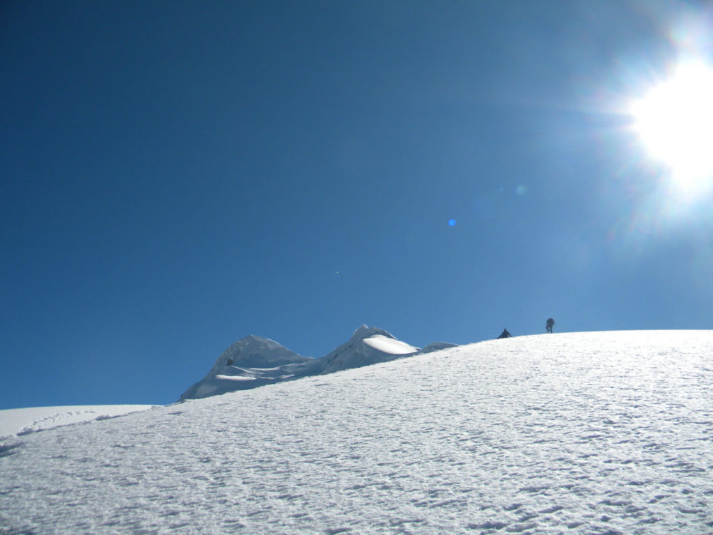 caminho de volta no glaciar