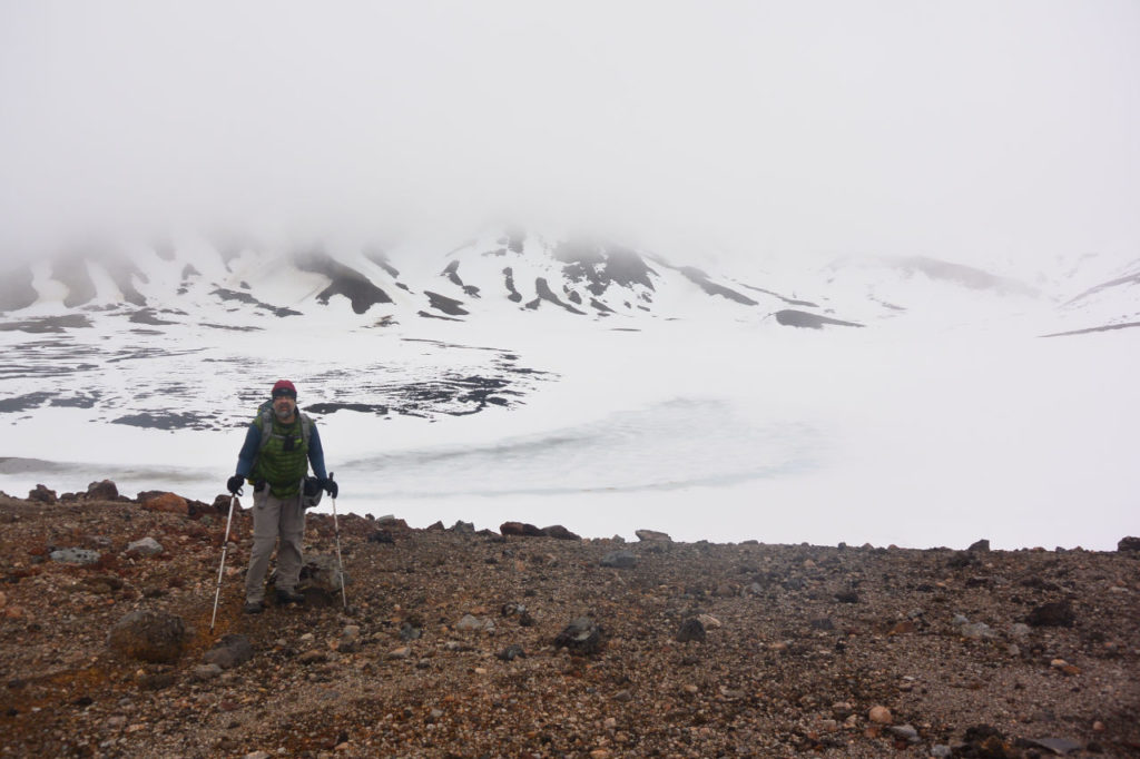 me and central crater behind way to blue lake