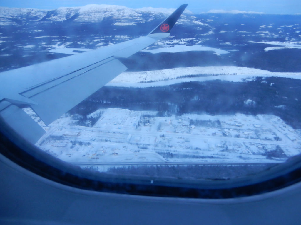 frosen Whitehorse from airplane.