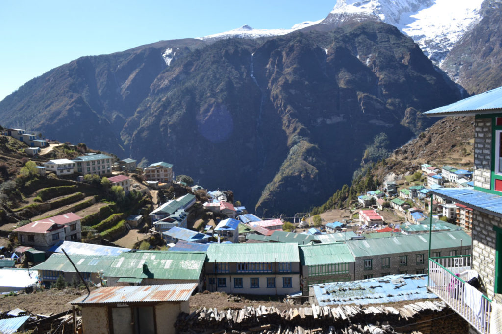 Namche Bazzar from our windows