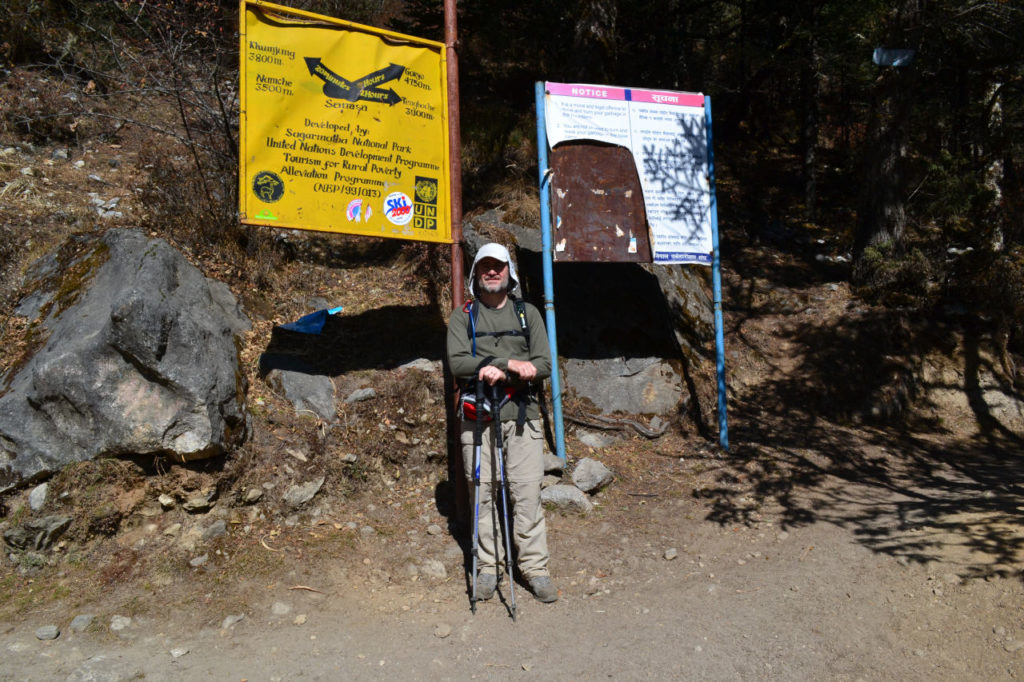 Namche bazzar cross trail point