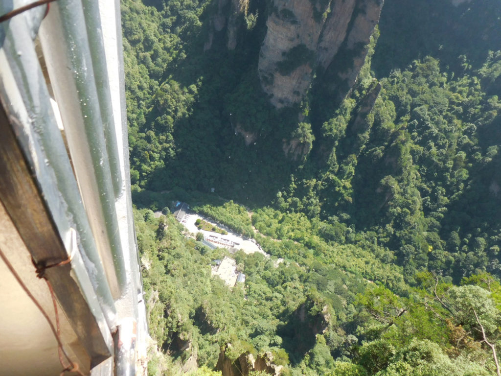 China - Zhangjiajie National Forest Park - view from elevator
