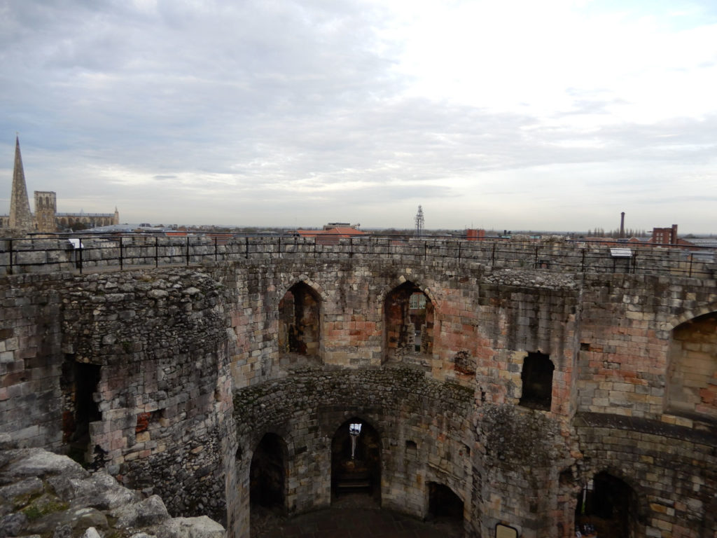 England - York - inside Clifford’s Tower wall