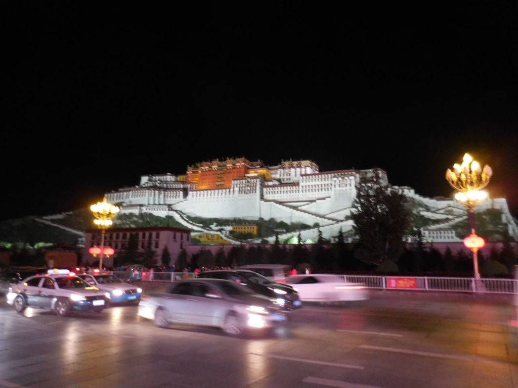 Lhasa - Potala palace at night