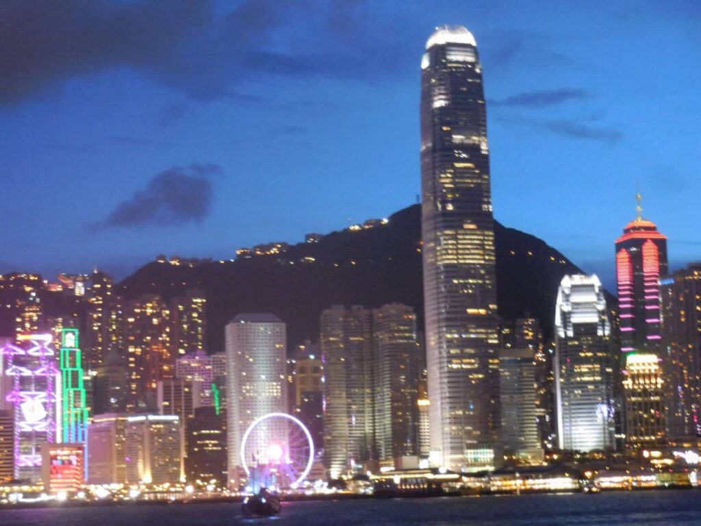 Hong Kong - Victoria harbor lights
