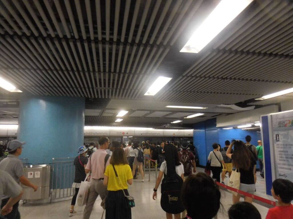 Hong Kong - Subway train station