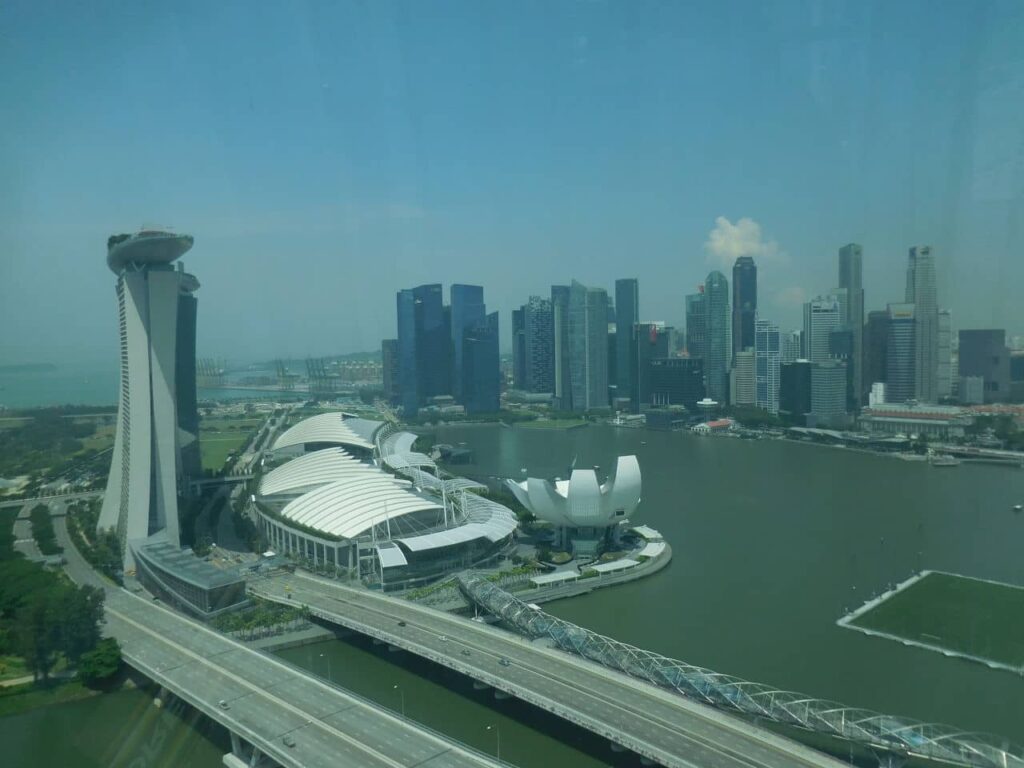 Marina bay view from singapore Flyer