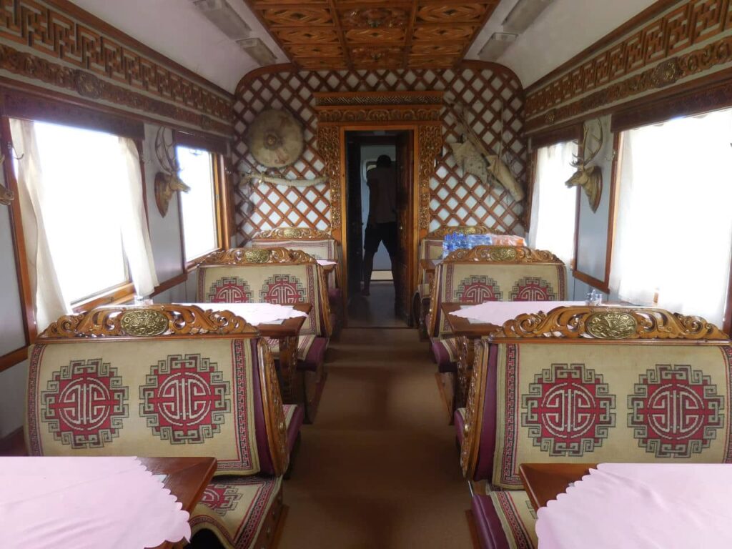 Train Mongolian restaurant car