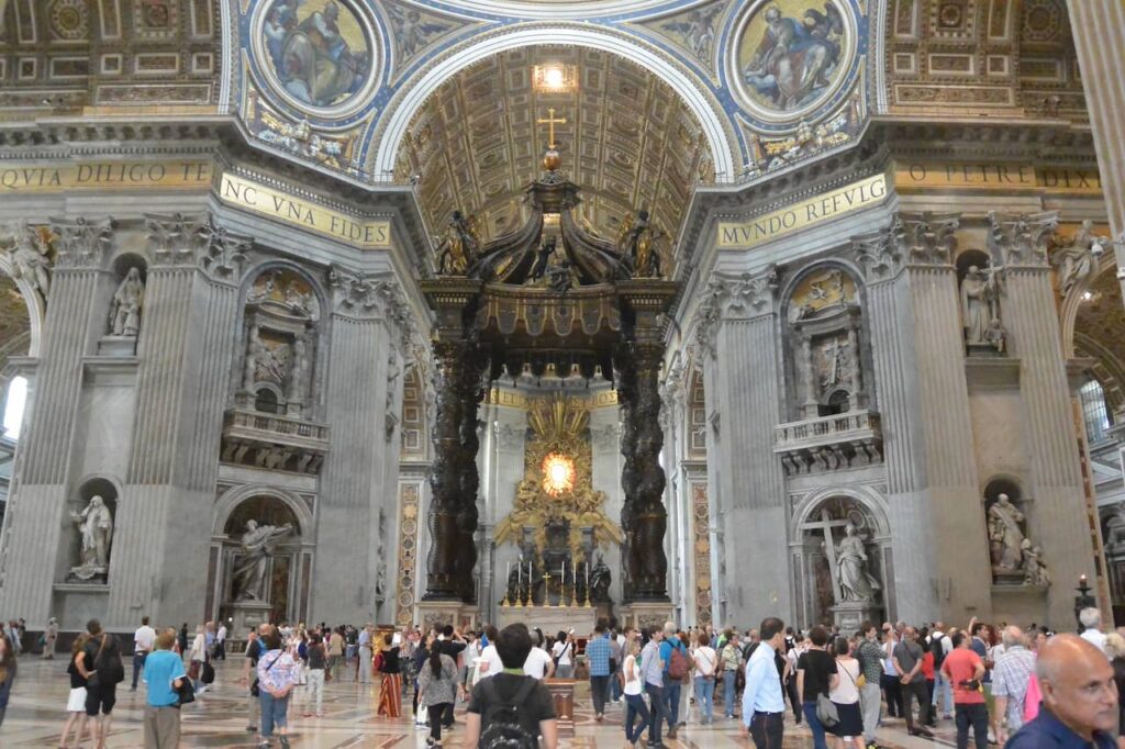 inside of Saint Peter's Basilica