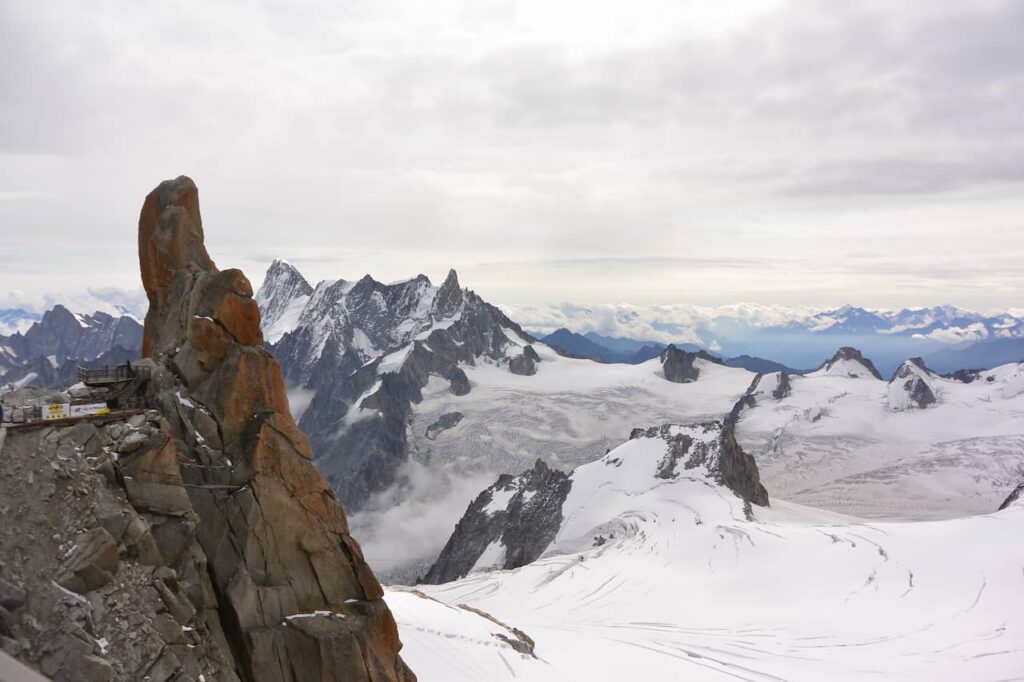 View from the Aiguille du Midi