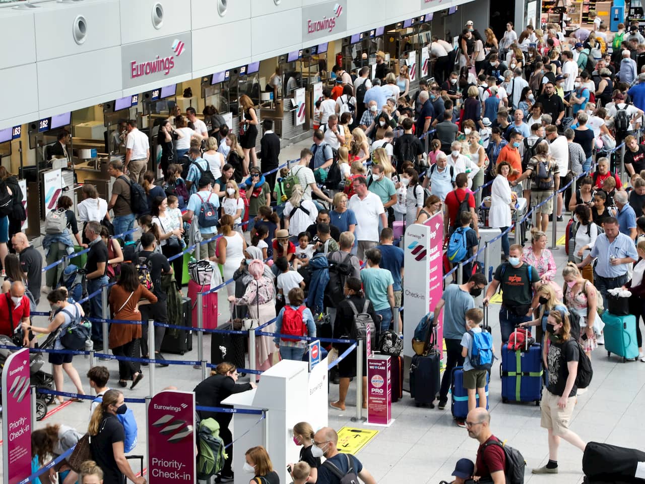 crowded airport