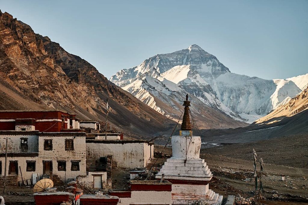 Rongbuk Monastery and Everest