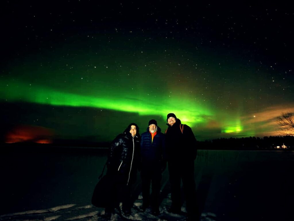 Me, Paola, Andre and Aurora borealis