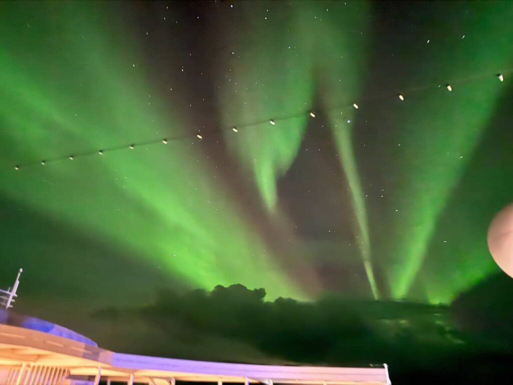 Aurora borealis - cruise ship