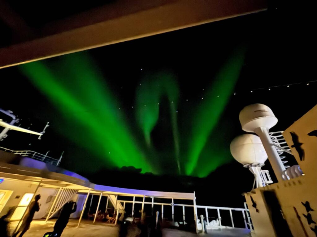 Aurora borealis - cruise ship